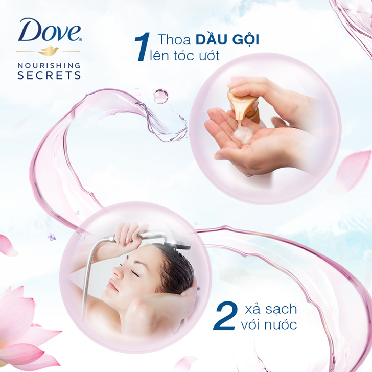 Dầu Gội Dove Óng Mềm Tự Nhiên (650g)