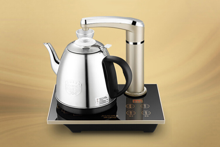 Aucma (AUCMA) automatic water heater electric kettle 304 stainless steel kettle free open lid kettle ADK-1350J6 0.8L kettle black