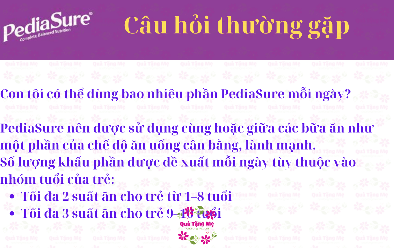 Sữa tăng chiều cao cho trẻ biếng ăn từ 1-10 tuổi Úc Pediasure