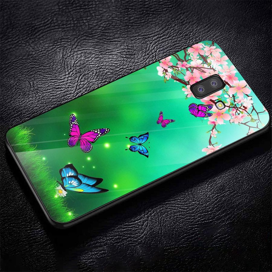 Ốp kính cường lực cho điện thoại Samsung Galaxy J4 - J6 - J6 PLUS - J6 PRIME - J8 - bướm đẹp MS ANH028