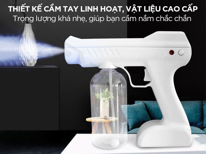 Máy phun khử khuẩn giá rẻ - Khử trùng hiệu quả đẩy bay Covid 8 máy phun khử khuẩn | thiết kế như khẩu súng cho sự linh hoạt khi cầm