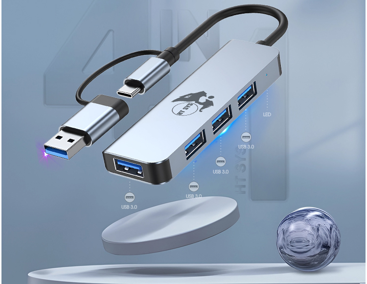 hub type c, hub usb ht sys 4in1