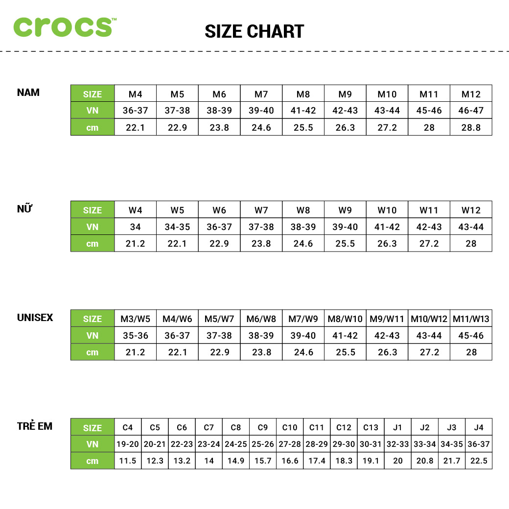 C9 Size Chart C7 Crocs In Cm C9 Size Chart C6 Crocs In Cm Kids