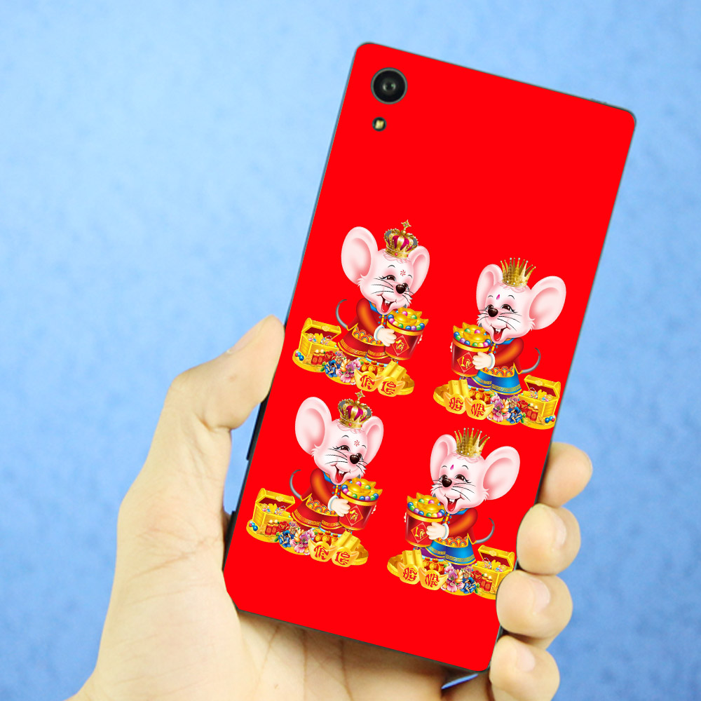 Ốp lưng cứng viền dẻo dành cho điện thoại Sony Xperia XA1 - Chuột thần tài 06 MS CTT06