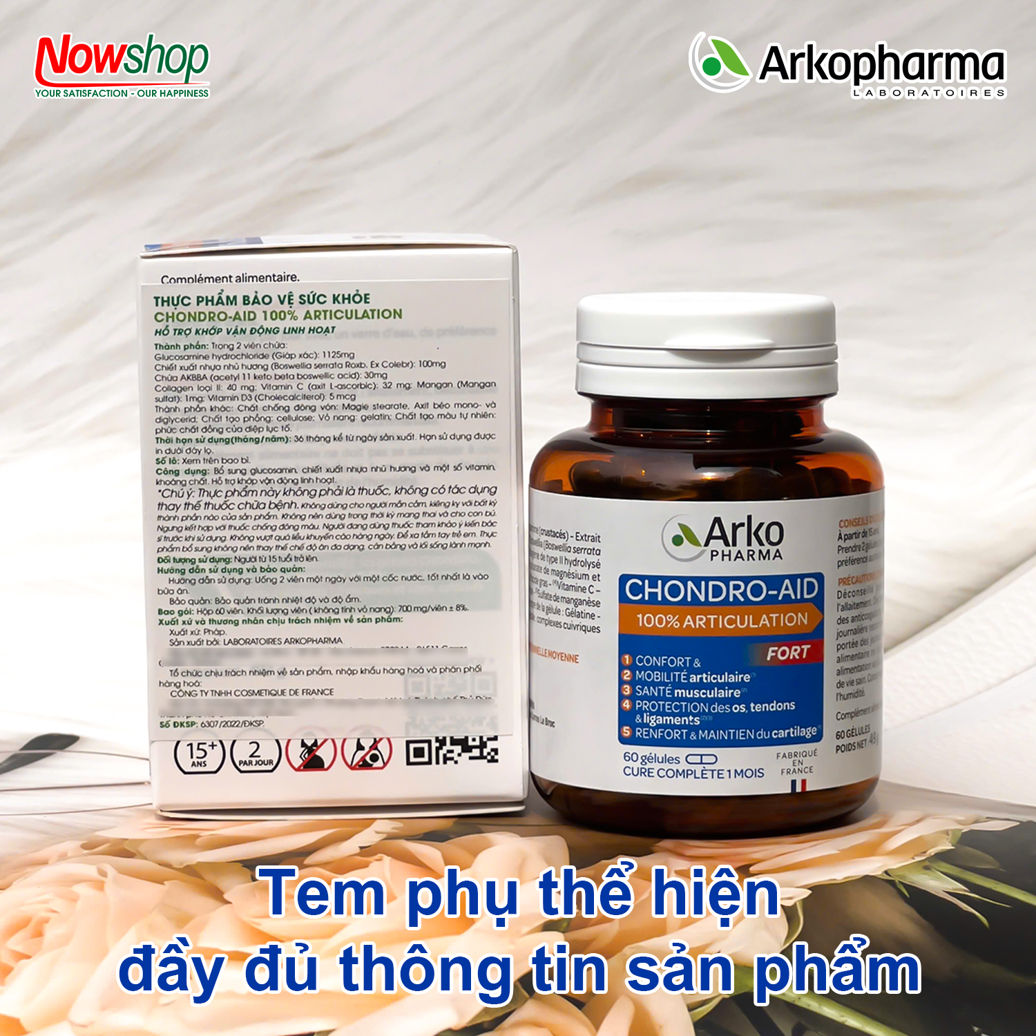 chondro-aid-arkopharma-hop-60-vien-glucosamine-collagen-type-2-va-boswellia-ho-tro-khop-khoe-manh
