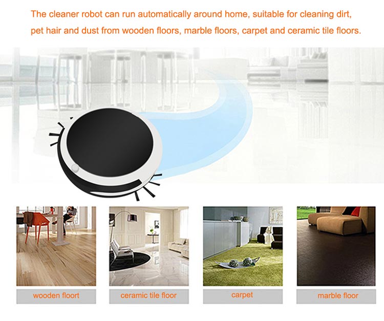 Household Rechargeable Smart Vacuum Cleaner Movable Floor Sweeper Cleaning Tool Intelligent Automatic Sweeping Robot