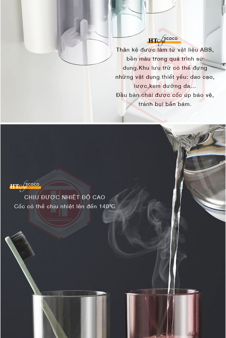 BỘ DỤNG CỤ NHẢ KEM ĐÁNH RĂNG 4 CỐC ECOCO-HÀNG CHÍNH HÃNG