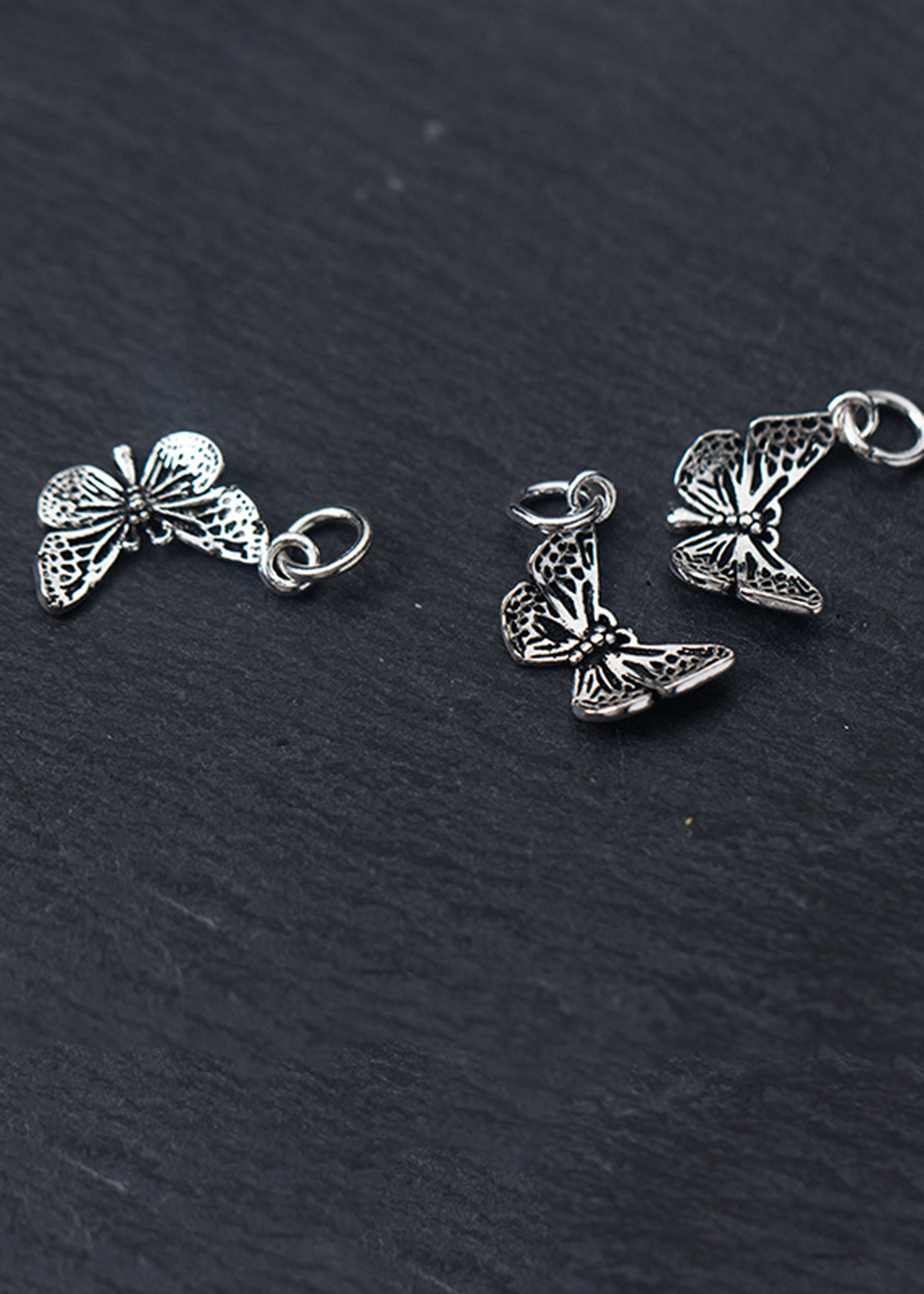 Combo 2 cái charm bạc hình con bướm mặt treo - Ngọc Quý Gemstones