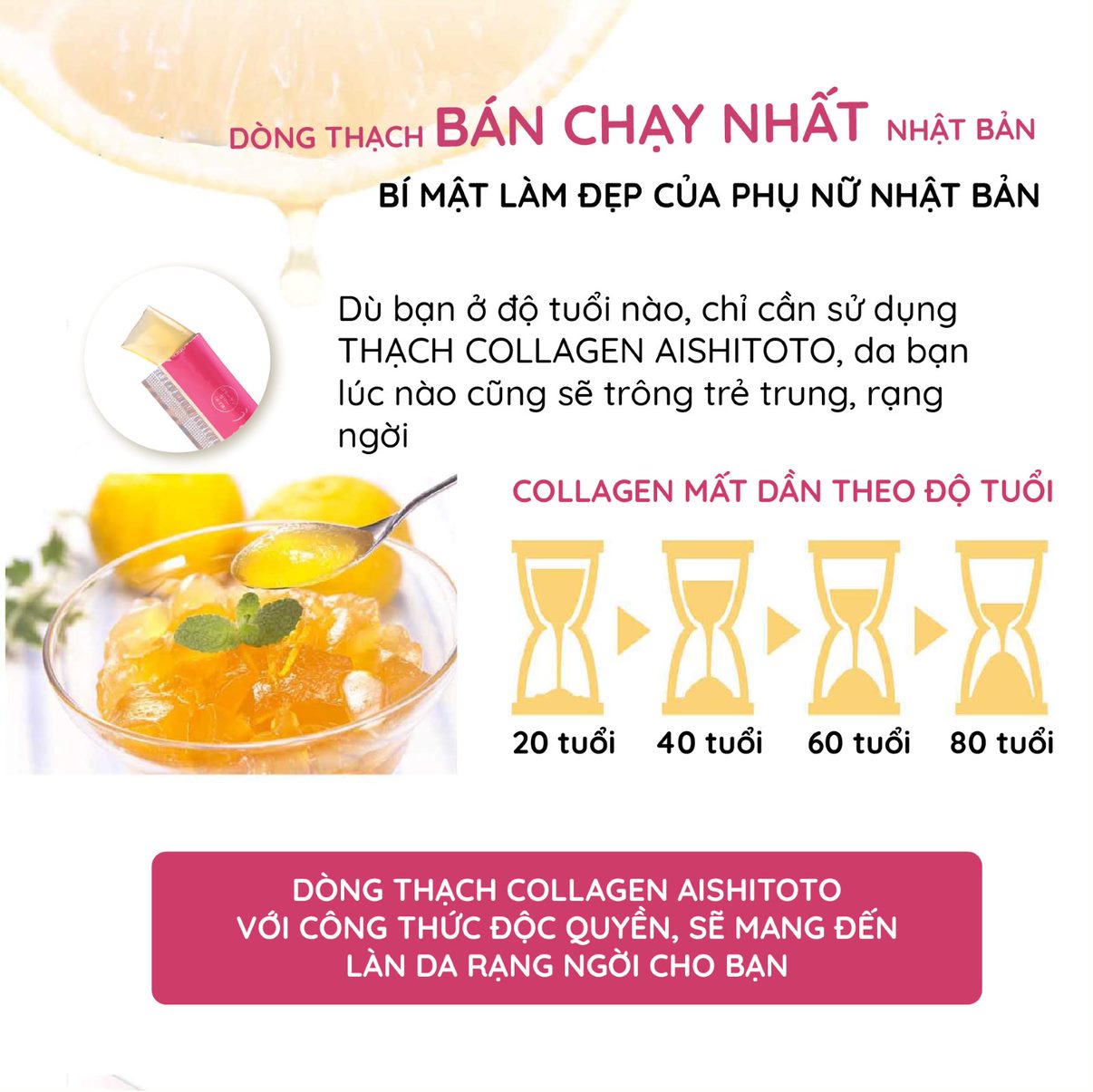 Thạch Bổ Sung Collagen AISHITOTO Collagen Jelly 3