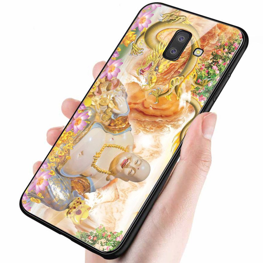 Ốp kính cường lực cho điện thoại Samsung Galaxy J6 PLUS - thần tài kim MS TTKIM075