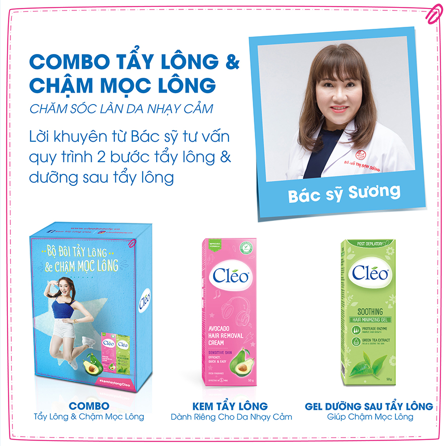 Bộ Đôi Cléo Tẩy Lông Và Chậm Mọc Lông