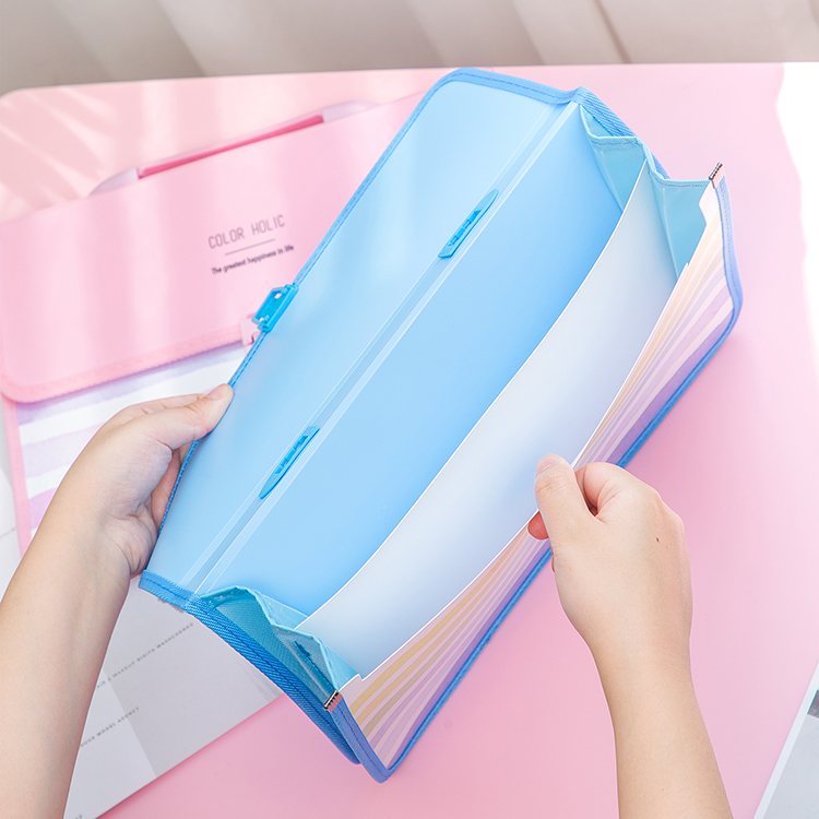 Cặp Học Sinh 2 Ngăn Deli CZ64902 - Kẻ Màu (giao ngẫu nhiên)