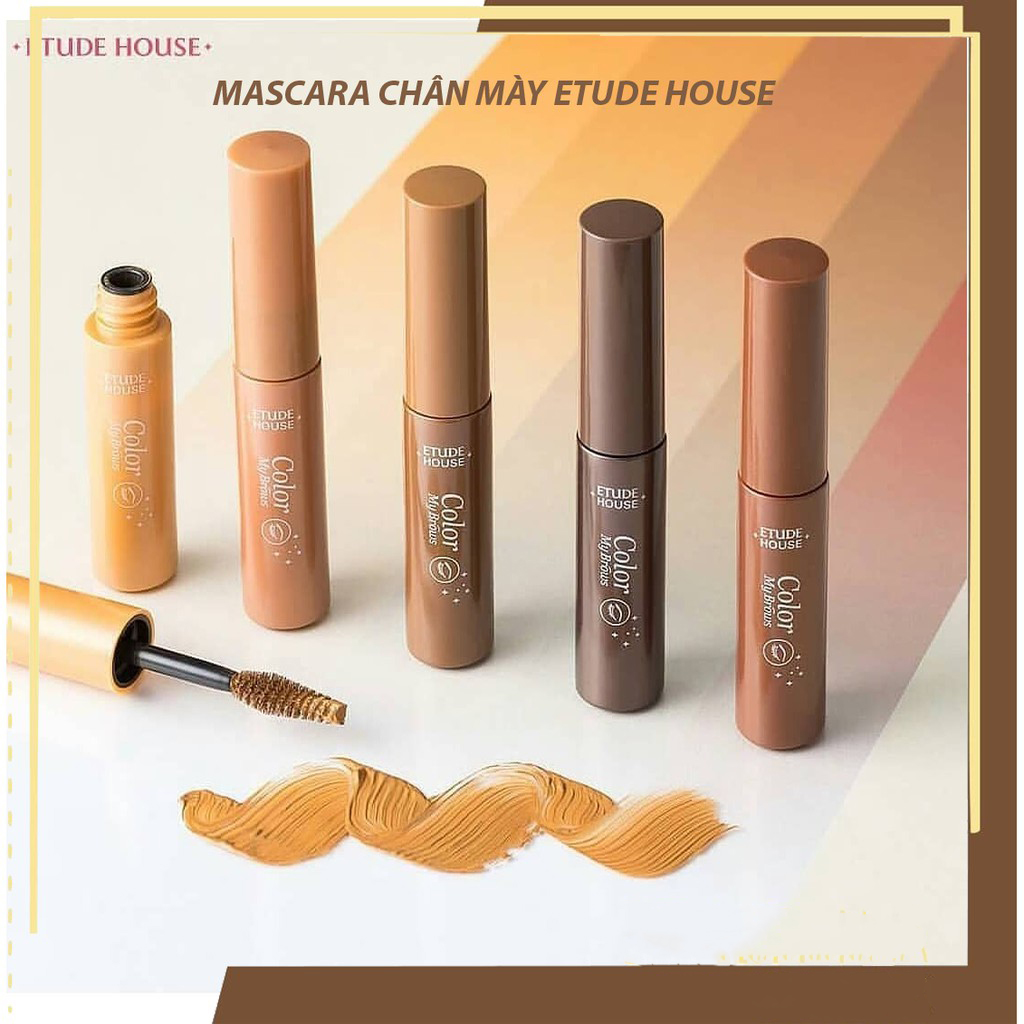 Mascara Định Hình và Tạo Màu Chân Mày Etude House Color My Brows 9g + Tặng  Kèm 1 Băng Đô Tai Mèo (Màu Ngẫu Nhiên) - #01 Rich Brown | Hafa Beauty | Tiki