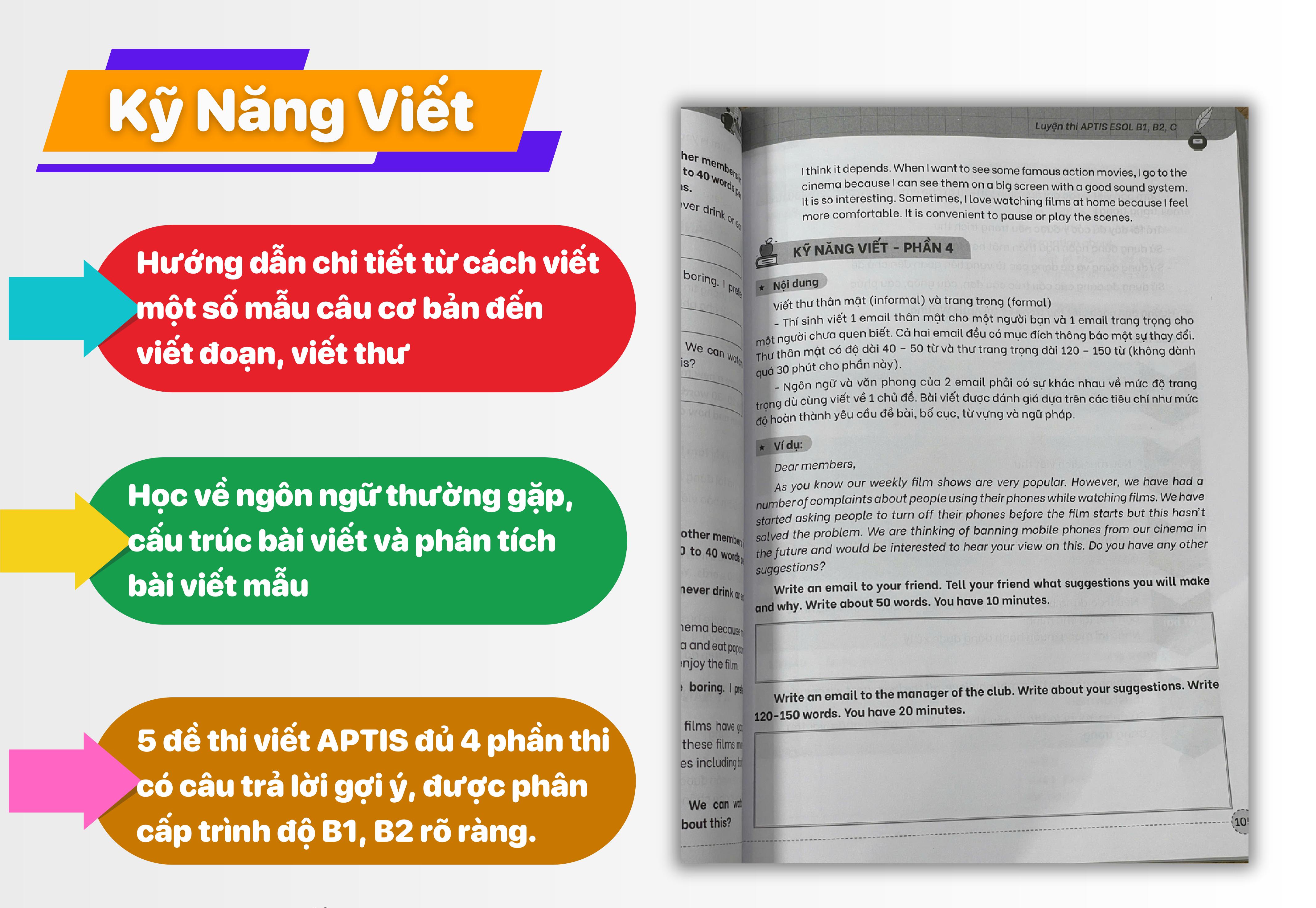 Luyện thi APTIS ESOL B1, B2, C 4 kỹ năng - Chứng chỉ APTIS hay bằng APTIS - ThS. Lê Vy - Vivian