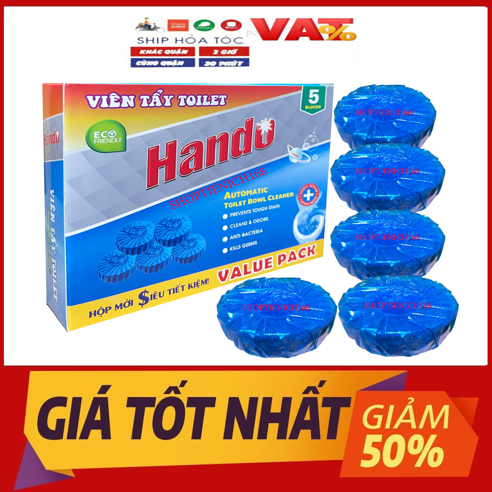 Viên tẩy sạch và làm thơm xanh Hando 5 viên Value Pack