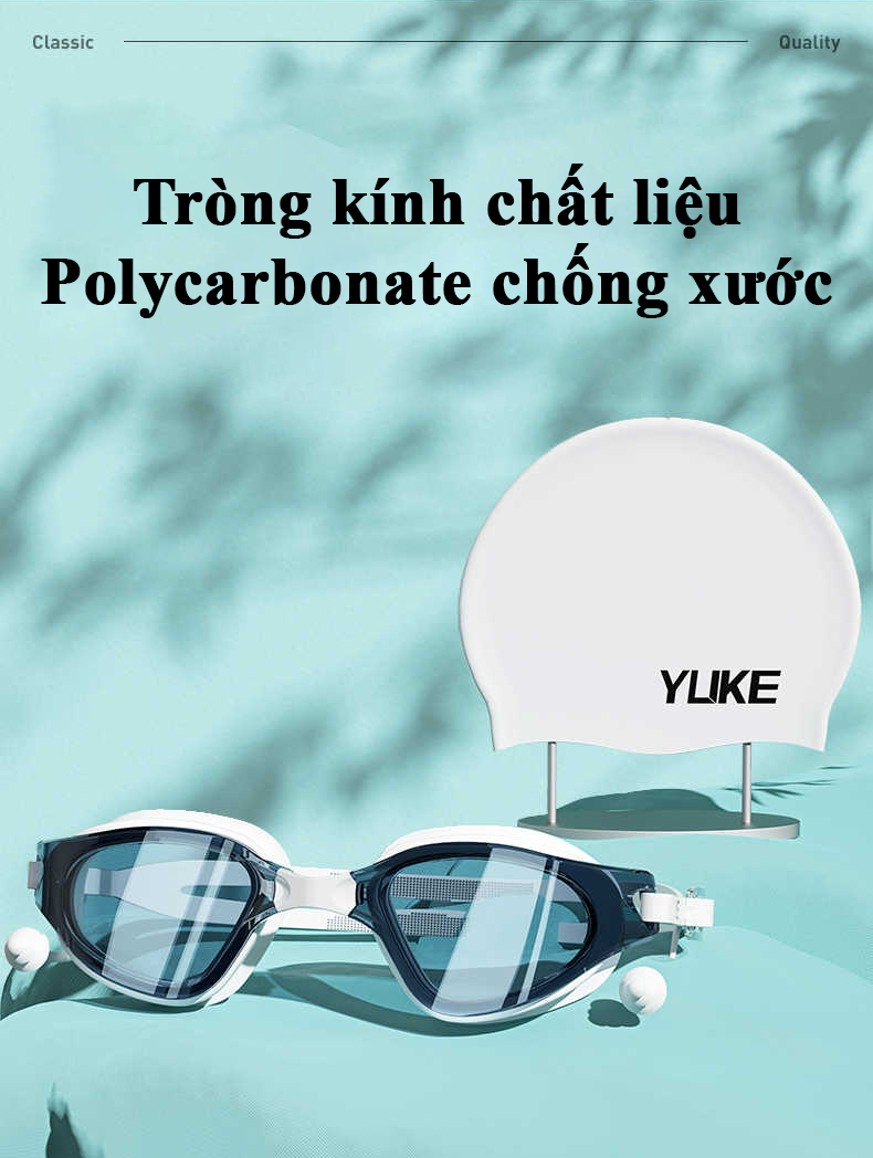 Kính Bơi Người Lớn Trẻ Em Nam Nữ 3 Lớp Chống Nước Chống Sương Mù HD Dây Silicon Chắc Chắn Kèm Mũ Bơi Và Nút Bịt Tai Kính Lặn Biển Cao Cấp Trong Suốt Độ Nét Cao Chống Mờ Chống Tia UV Có Đệm Silicon Không Đau Mắt