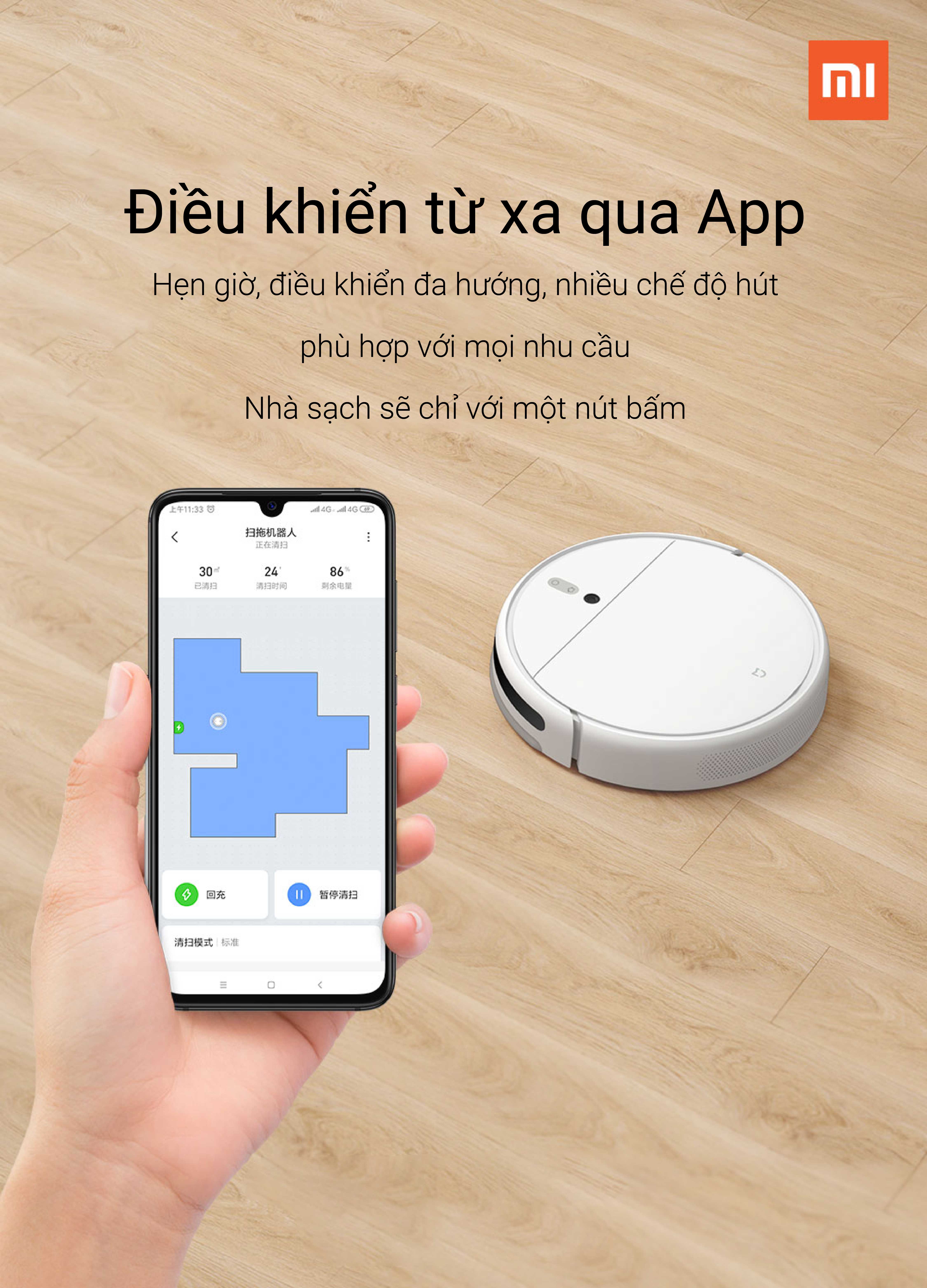 Robot Hút Bụi, Lau Nhà Thông Minh Xiaomi SKV4093GL - Hàng chính hãng