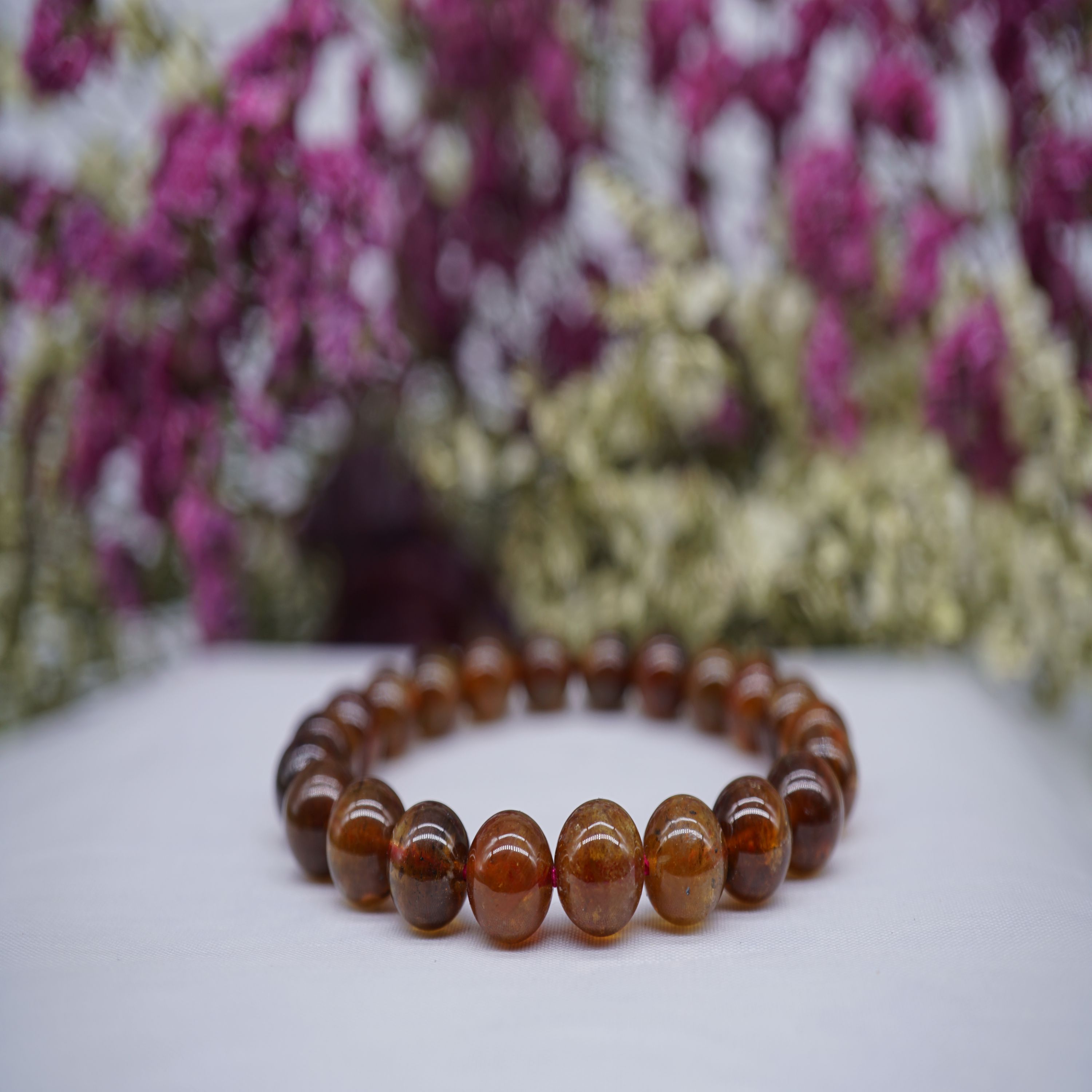 Vòng tay đá Thạch Anh Tóc Đỏ Nâu VIP cao cấp, Vòng tay đá Thạch Anh thiên nhiên Tóc Đỏ Nâu 8ly