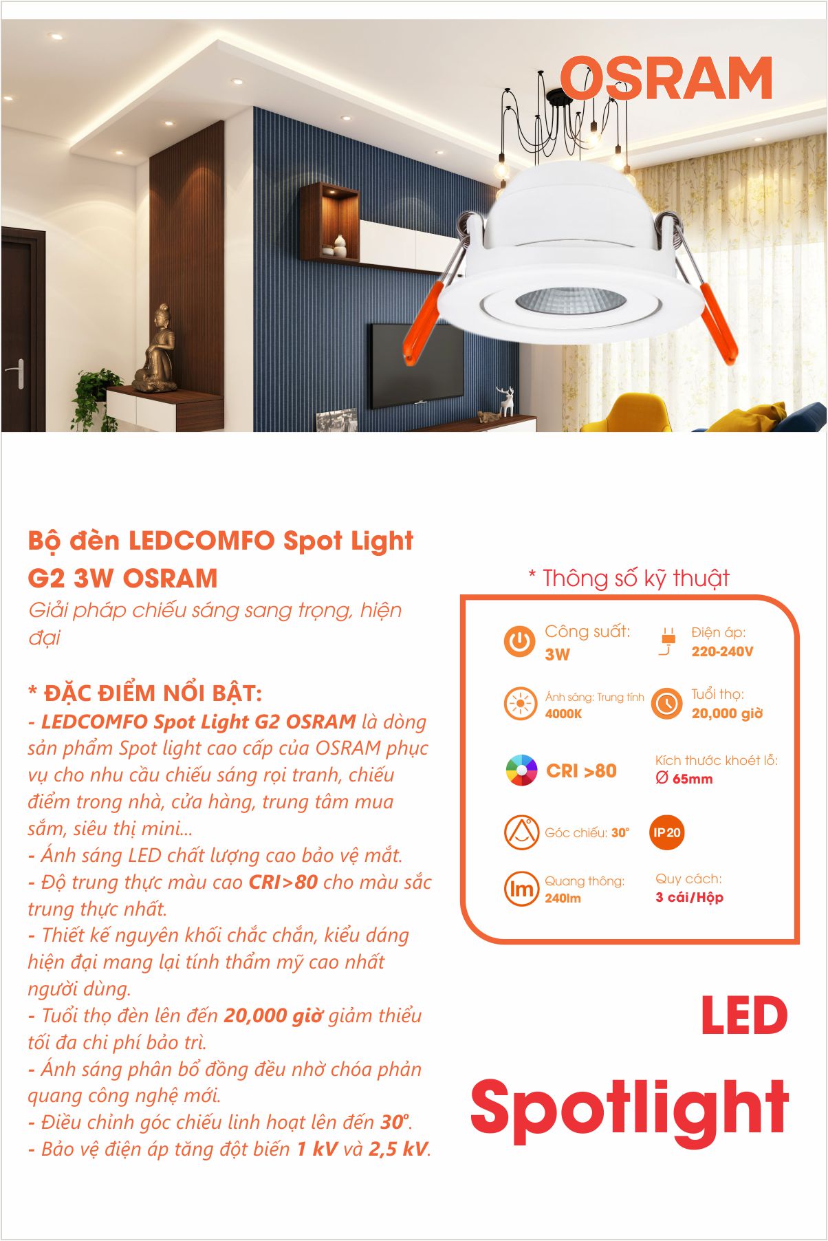 LEDCOMFO Spot Light G2 200 840 30D