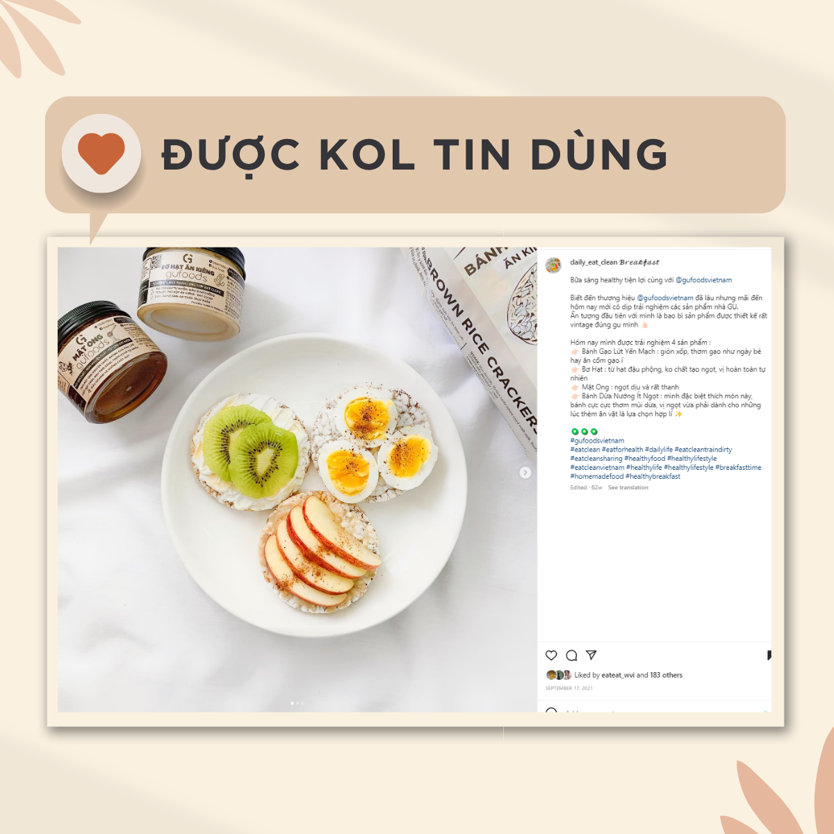 Bánh gạo lứt GUfoods - Không chiên dầu, Không đường, Từ gạo và ngũ cốc nguyên hạt, Lành mạnh, Phù hợp Eat clean, Ăn vặt healthy, Thực dưỡng, Tập gym, Thuần chay, Đa dạng hương vị (túi 300g = 30 bánh)
