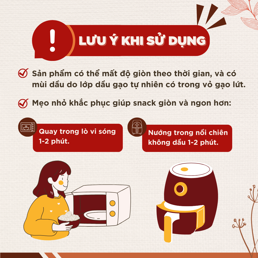 Snack gạo lứt ngũ cốc nguyên hạt GUfoods - Không chiên dầu, Đa dạng hương vị, Thanh đạm, Lành mạnh, Phù hợp Eat clean, Ăn vặt healthy, Tiện lợi, Thuần chay