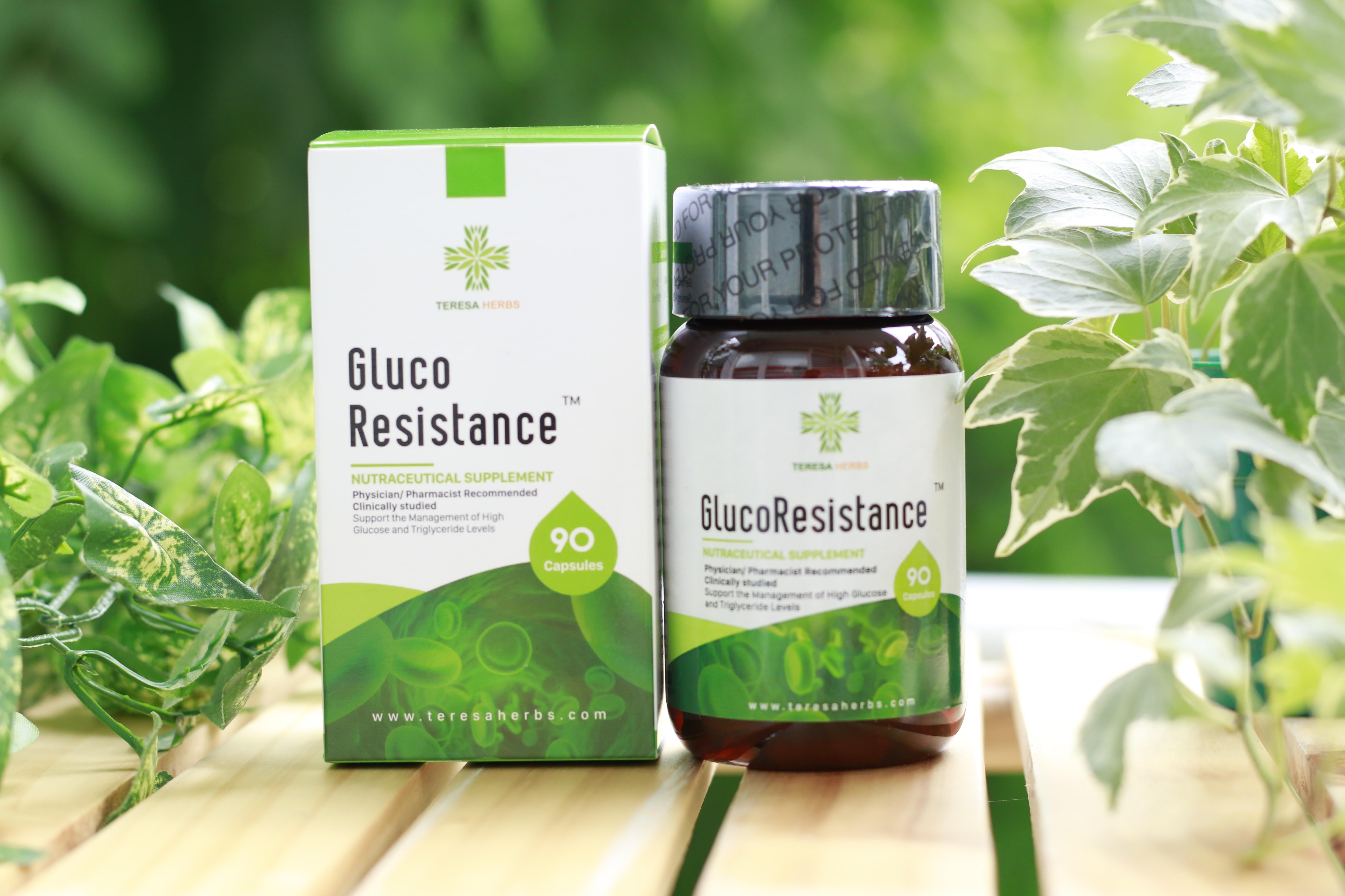 Thực phẩm bảo vệ sức khỏe Ổn định đường huyết Teresa Herbs GlucoResistance (Lọ 90 viên)