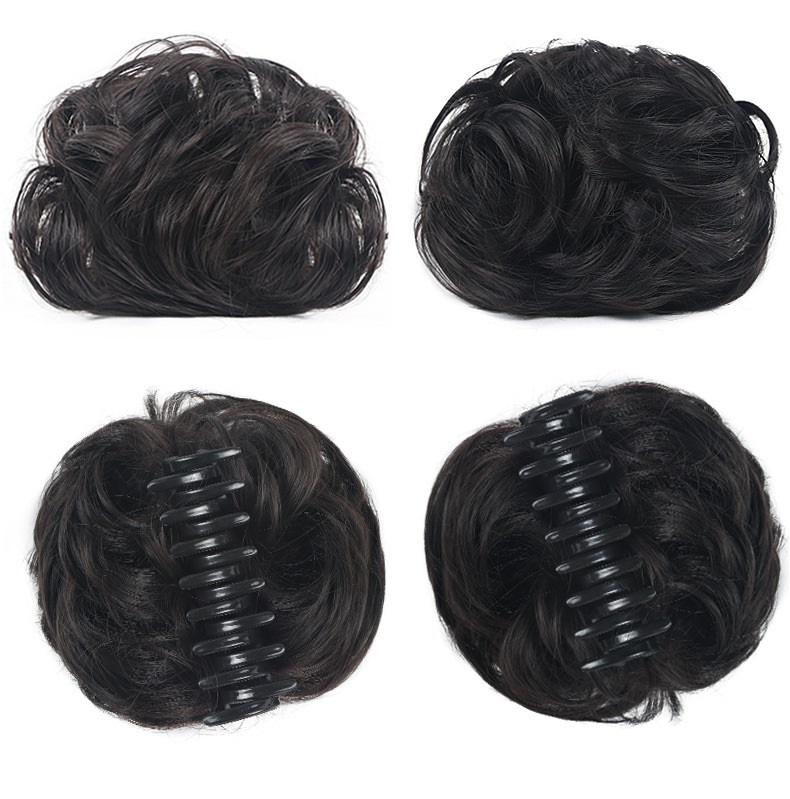 Tóc giả búi kẹp ngoạm B06 FREESHIP búi ngoạm xoăn rối, búi kẹp tóc giả