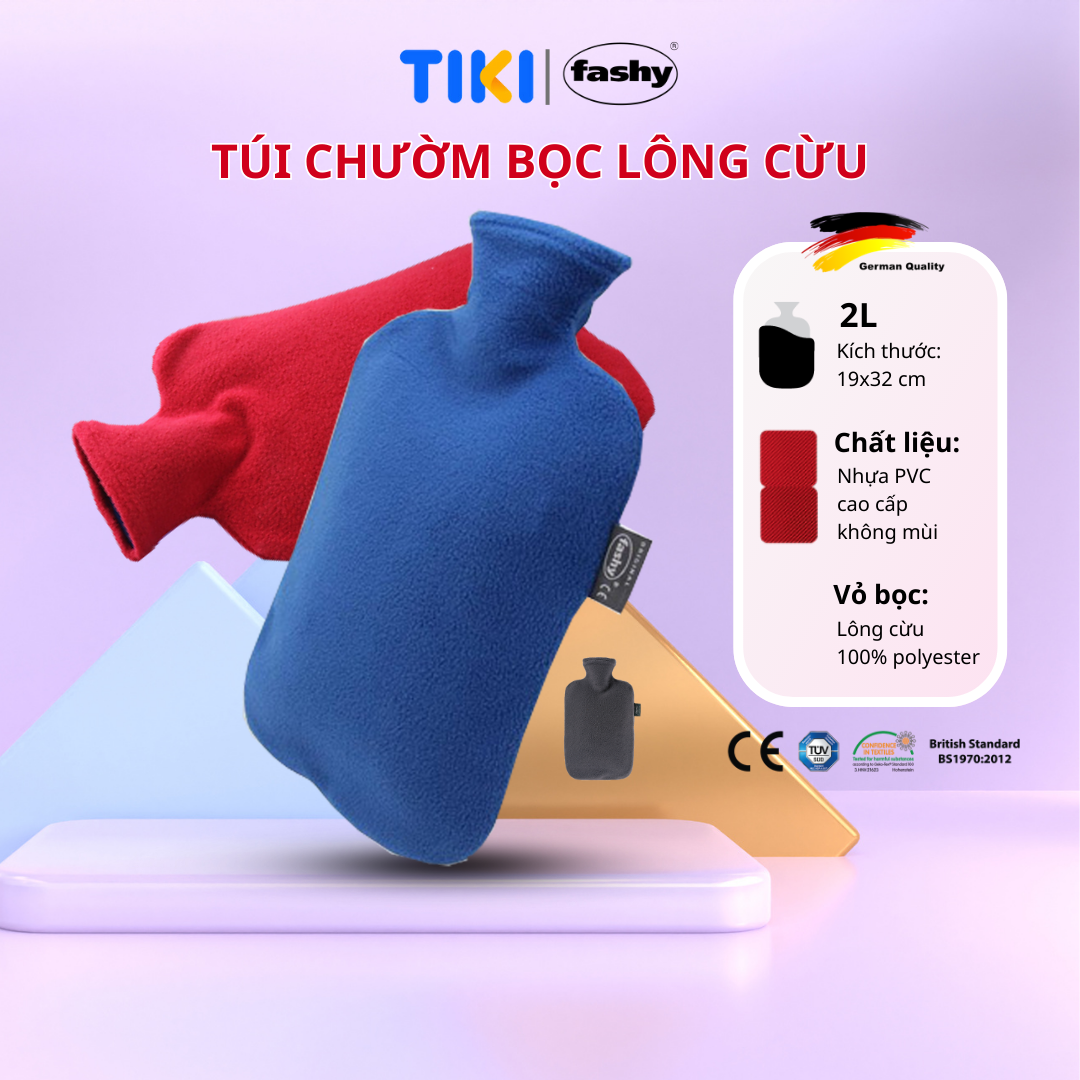 Túi chườm nóng lạnh Fashy Đức dòng bọc lông cừu phù hợp cho người lớn