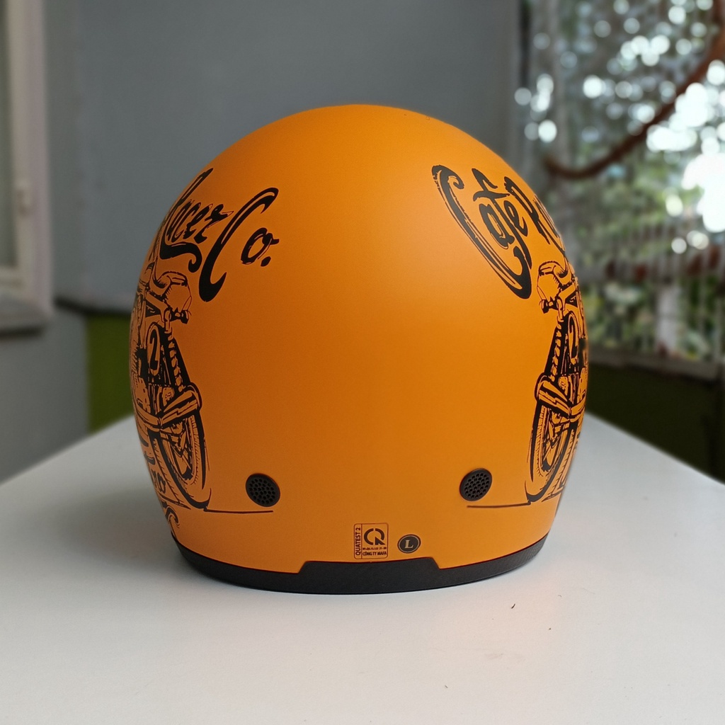 Nón bảo hiểm 3/4 (Openface) M139 Tem V7 Vàng