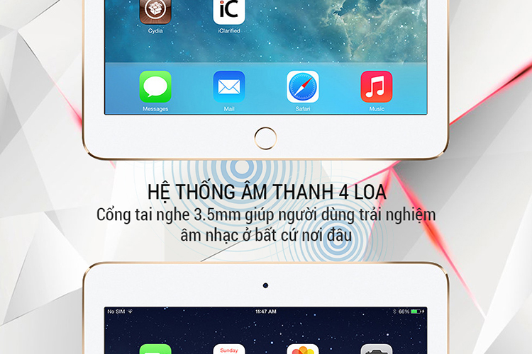 Apple vẫn giữ nguyên 4 loa đặt ở 4 góc của máy để mang đến trải nghiệm âm thanh sống động cho người dùng.