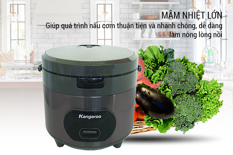 Nồi Cơm Điện Nắp Gài Kangaroo KG18R2 (1.8 Lít) - Hàng Chính Hãng