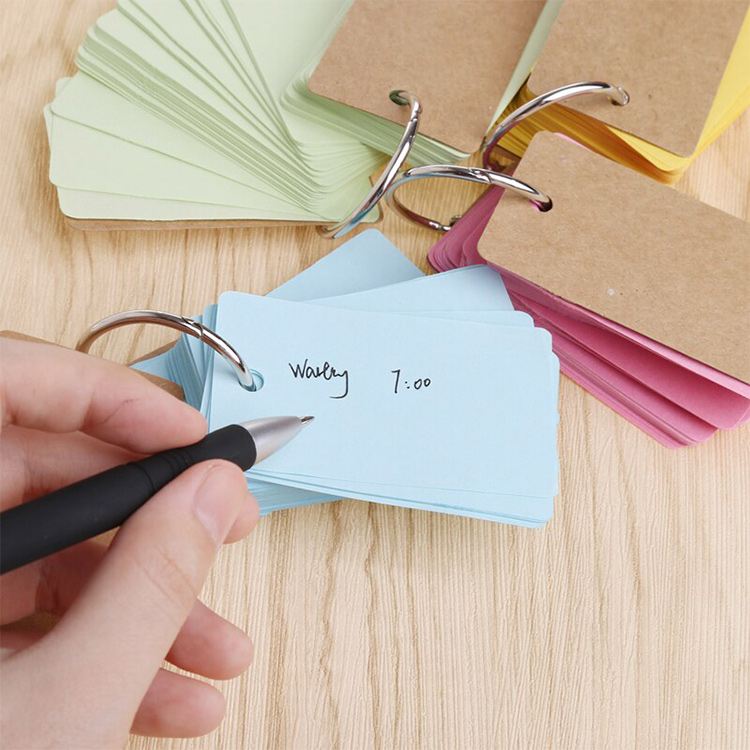 Bộ Thẻ Flashcard 80 Tờ Ghi Nhớ Học Từ Vựng Ngoại Ngữ - Màu Xanh Lá Nhạt