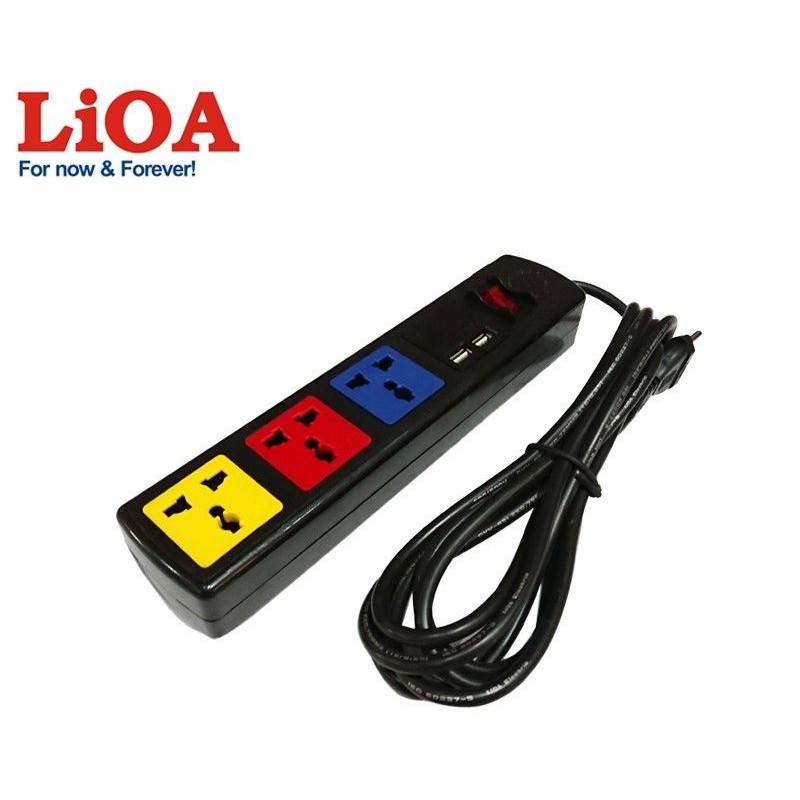 Ổ cắm điện đa năng có cổng sạc USB LiOA 3D32NUSB