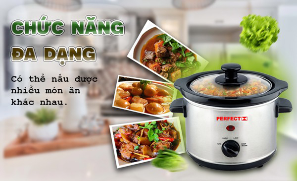 Nồi Nấu Cháo Đa Năng Perfect PF-S09 (2.5 Lít)