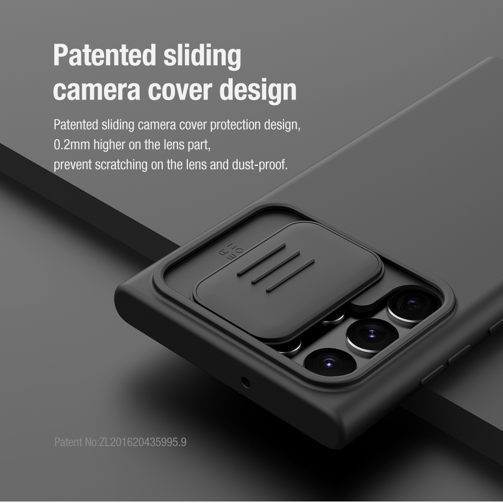 Ốp Lưng Nillkin CamShield Silky Silicone cho Samsung Galaxy S22 Ultra - Hàng Nhập Khẩu