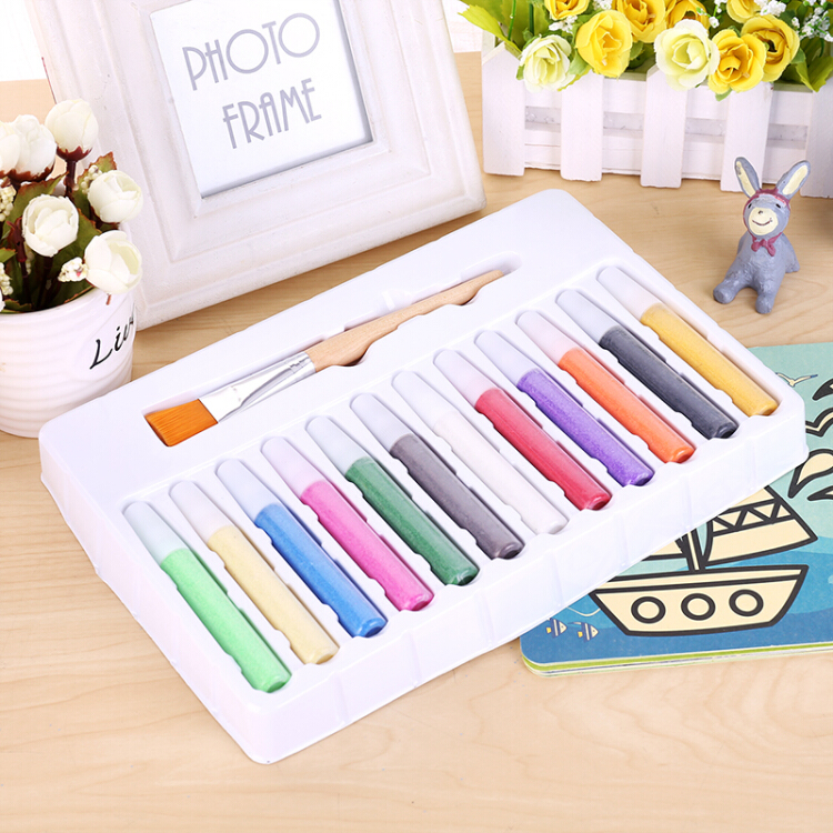 Bộ Tranh Cát Deli 9674 (12 Màu + 9 Tranh)