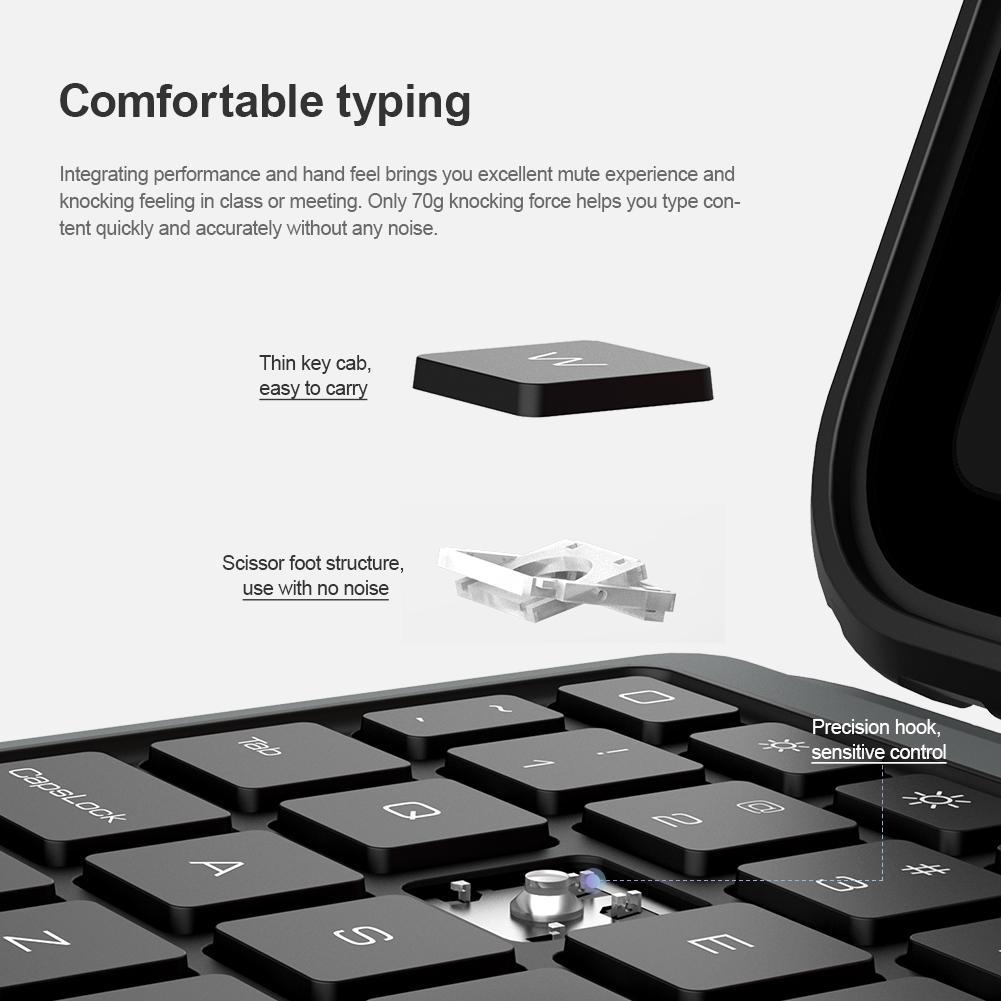 Bao Da Kèm Bàn Phím cho iPad Air 6 11 inch / iPad Air 6 13 inch 2024 Nillkin Bumper Combo Case Keyboard - Hàng Chính Hãng