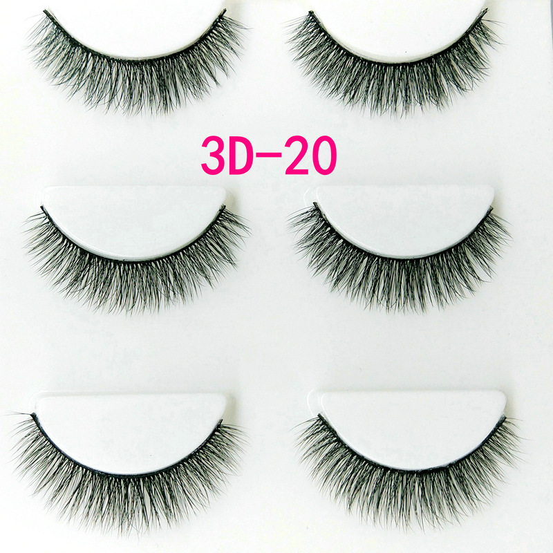 Lông mi giả lông chồn 3 Fashion Eyelashes 3 Faux-Cils 3D 1 bộ 3 cặp