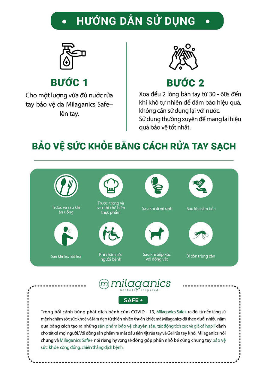 Gel Rửa Tay Khô Oải Hương MILAGANICS