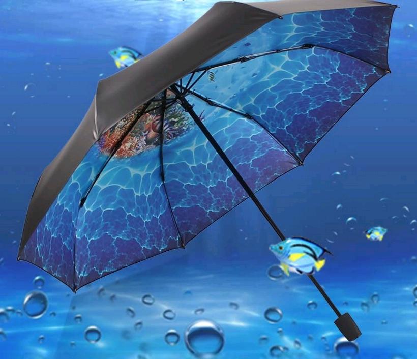 Ô Đi Nắng Cao Su Gập 3 Paradise 30309DLJC
