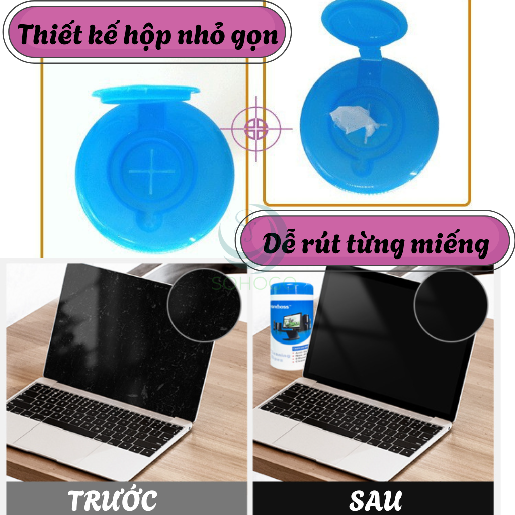 Hộp Khăn Lau Màn Hình 68 Miếng Tiện Lợi- Khăn Ướt Chuyên Dụng Lau Màn Hình – 68 Miếng- Hộp Khăn Lau Điện Tử Đa Năng 68 Miếng- Hộp Khăn Lau Màn Hình Không Xơ – 68 Miếng- Hộp Khăn Ướt Vệ Sinh Thiết Bị Công Nghệ – 68 Miếng,… Hàng nhập khẩu