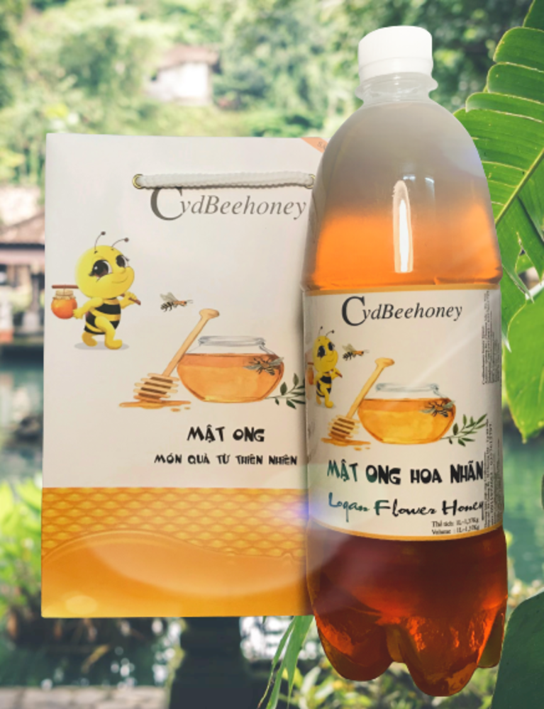 Mật ong hoa nhãn 1L (1,4Kg) Cvdbeehoney 2