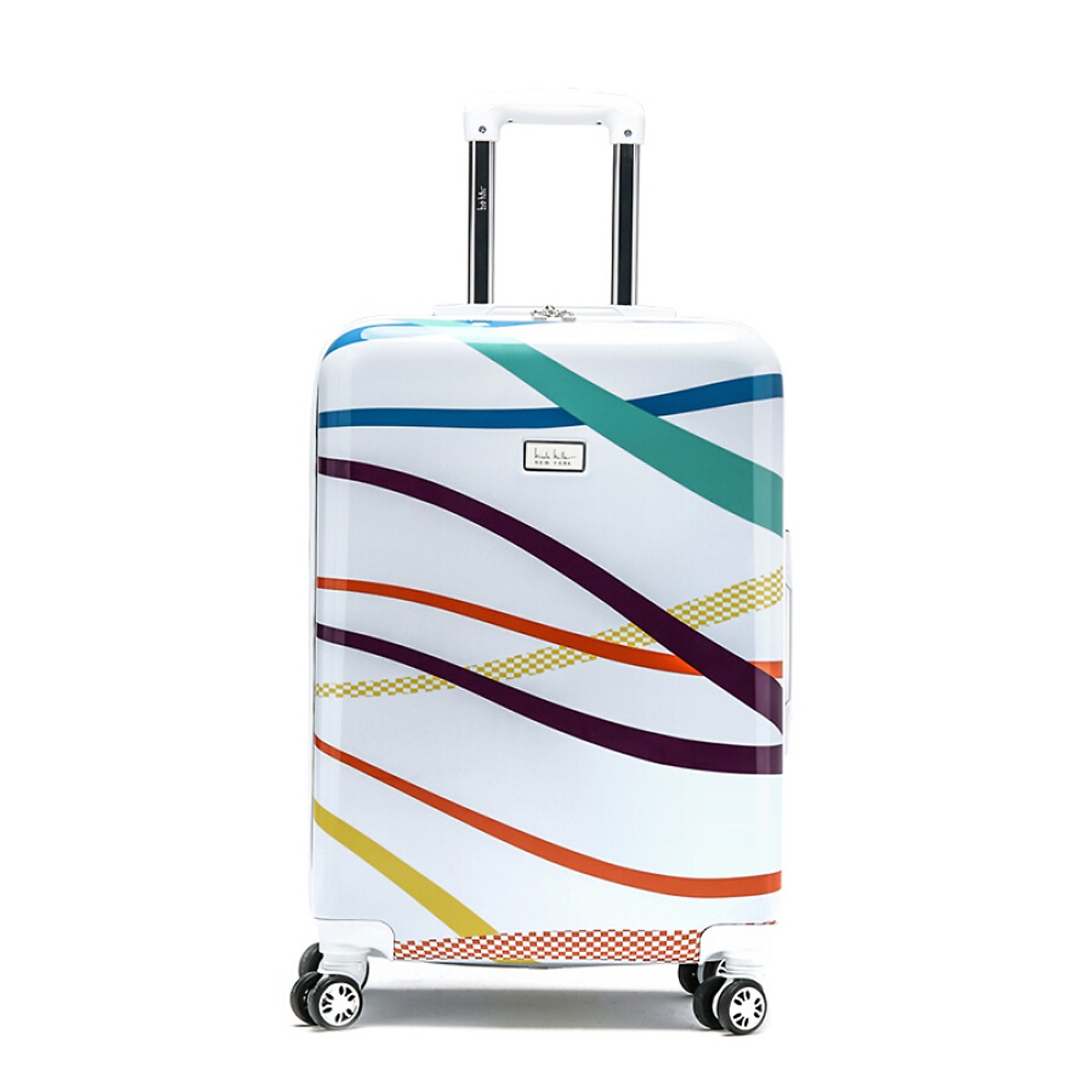 Vali Kéo Nicole Miller Màu Sắc Vỏ Cứng 24 Inch Trắng