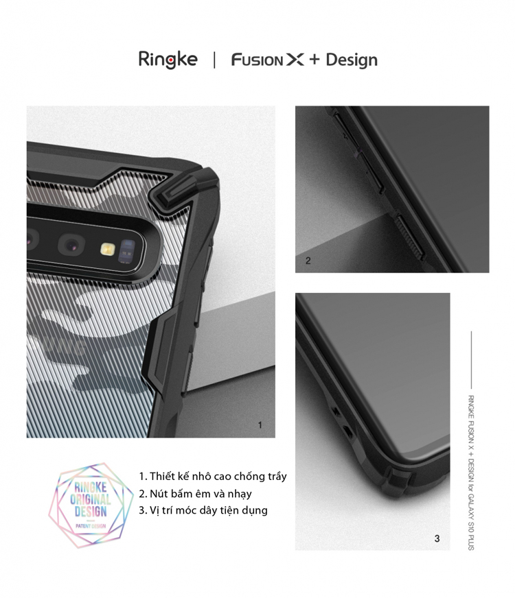 Ốp lưng Samsung Galaxy S10 RINGKE Fusion X Design