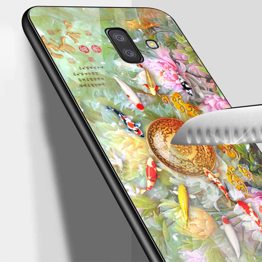 Ốp kính cường lực cho điện thoại Samsung Galaxy J4 - J6 - J6 PLUS - J6 PRIME - J8 - cá chép MS CA005