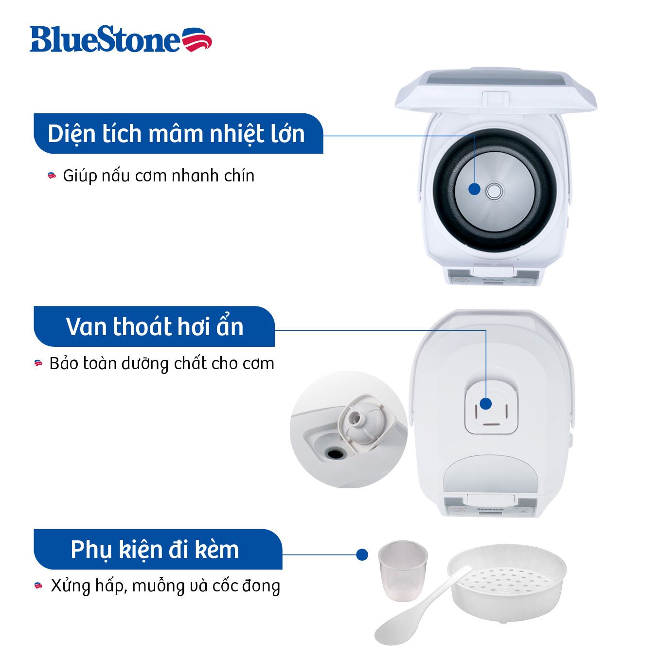 Nồi Cơm Điện Tử Bluestone RCB-5923 (1.8L)