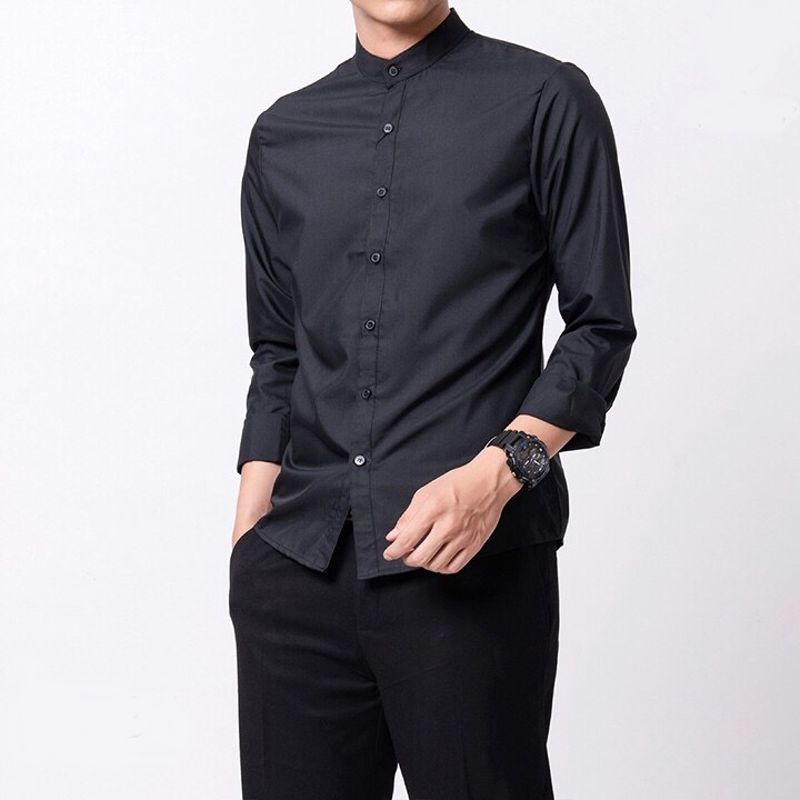 Áo Sơ Mi Cổ Tàu KOJIBA Dài Tay, Kiểu Dáng Trẻ Trung Hiện Đại Áo Sơ Mi Cổ Tàu KOJIBA Dài Tay, Kiểu Dáng Trẻ Trung Hiện Đại