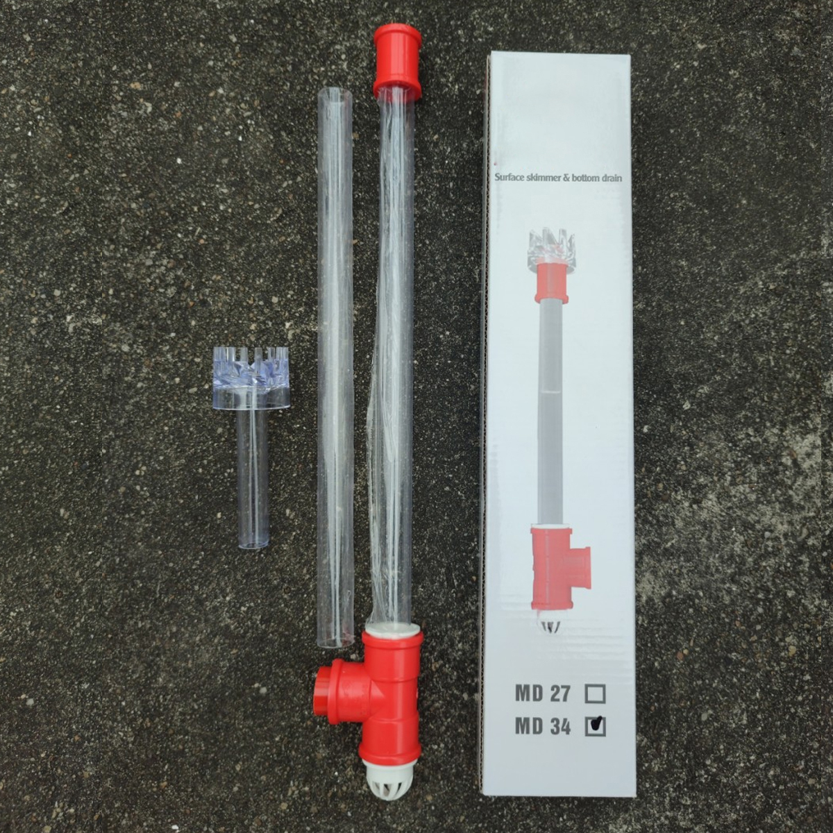 Bộ hút mặt đáy hồ cá MD27 75cm cho bơm BAOYU BY102-104 | Tự xoay, hiệu quả