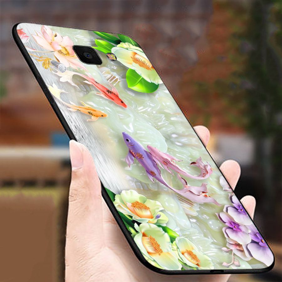 Ốp kính cường lực cho điện thoại Samsung Galaxy A7 2018/A750 - A10/M10 - A50 - A70 - bộ sưu tập cá MS CA026