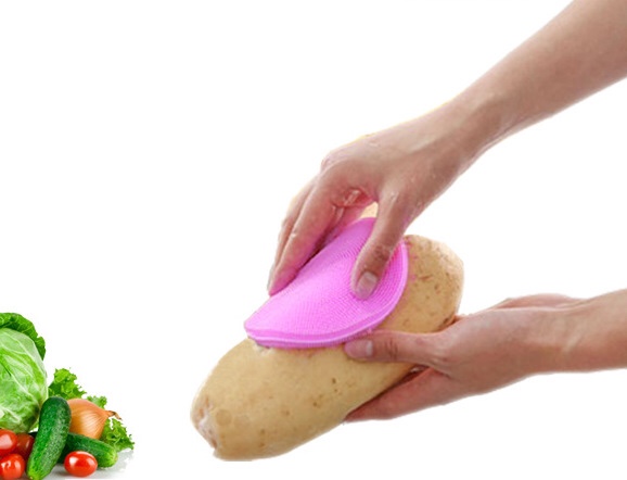 Combo 2 miếng rửa chén silicon đa năng (giao màu ngẫu nhiên) + dưỡng da tay giúp mềm mượt tay (100ml)